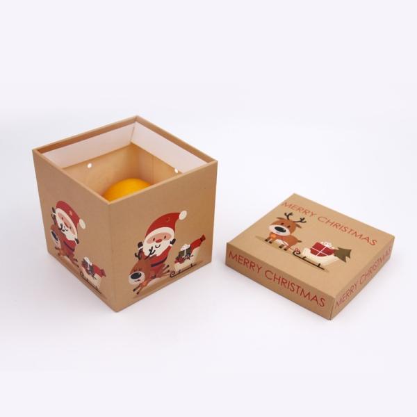 Eco-friendly Christmas Eve Apple Gift Box Recyclable and CMYK 4 Color Offest