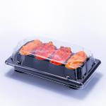 Customized disposable plastic PP sushi box black sushi tray vacuum formed