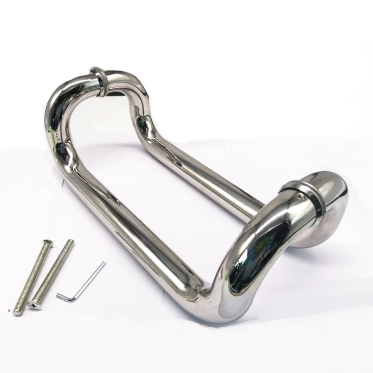 Modern Glass Door Pull Handle , Ss304 Stainless Steel Door Handle Oem Dia 19mm