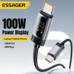 ESSAGER ES-X64 Series 60W 100W LED Display USB Type C Charging Cable