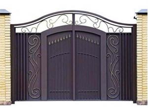 China Modern House Wrought Iron Main Gate , New Design Wrought Iron Front Door on sale