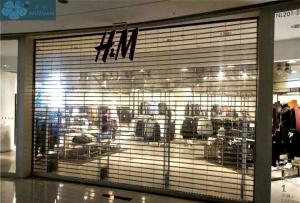 China 3mm 16mm pipe Clear Vision Roller Shutters Fo Supermarket wholesale