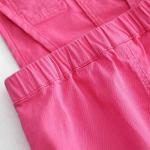 Stretchable Waist Summer Peach Overalls Skirts Sleeveless For 8-16 Years Girls