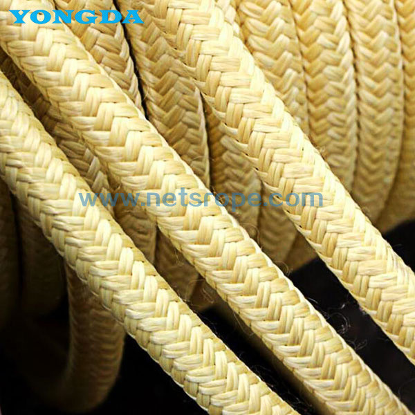 8 /12 Strand Ultra Strength Synthetic Aramid Rope With Excellent Heat Resistance For Mooring / Towing / Docking