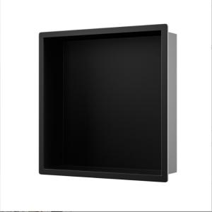 China Beautiful Design Matte Black Stainless Steel Shower Niche for Bathroom Tile Insert wholesale