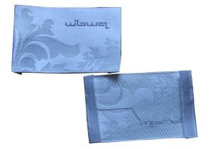China Washable Clothing Woven Labels Elegant Background Veins Customized For bags wholesale