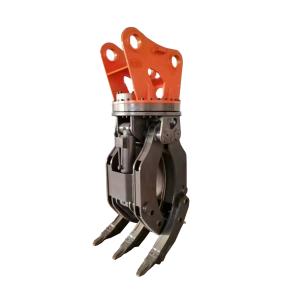 China Q355B Excavator Rotating Grapple For Wood / Tree / Rock Grabbing wholesale