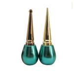 Hanya Small Green Nail Polish Bottles With Long Golden Cone Cap