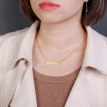 1.8ft 0.07oz Custom Silver Necklaces Trendy Festival Gold Name Plate Necklace