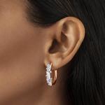 Rainbow Moonstone Earrings Baguette cut Natural Moonstone Stud Earring Jewelry