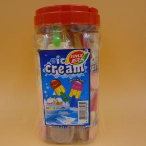 China Dextrose Ice Cream Lollipop Candy With Little Toy Bottled Milk Strawberry Flavors wholesale