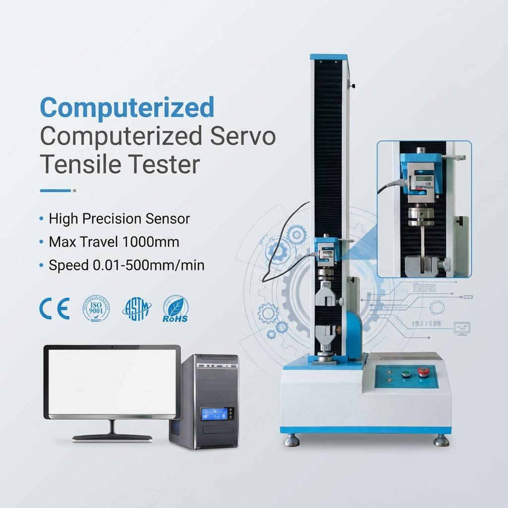 Industrial Electronic Single Column Tensile Strength Tester Computer Control Universal Testing Machine Factory Direct Price