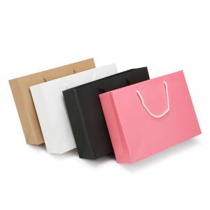 China Shopping Colored Fancy Paper 100g Garment Packaging Bags Flexo Printing wholesale