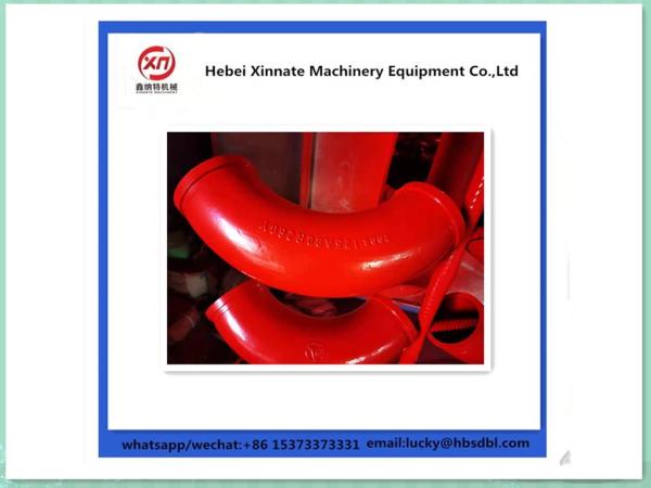 R275x90D Cast Concrete Pump Elbow Single Wall Twin Wall 20# Concrete Pump Pipe