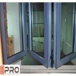 Reflective Aluminum Glass Sliding Window / Horizontal Bifold Windows bi-fold