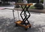 Steel Foot Pump Hydraulic Lift Table , Durable Movable Double Scissor Lift