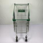 Customized 275L Warehouse Supermarket Shopping Trolley With Green Plastic Parts