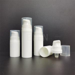 China Customized Plastic Airless Pump Bottles Shinny White Lotion Pump Bottle wholesale