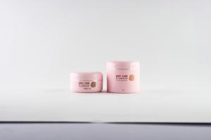 China 60ml 120ml 180ml Pink Plastic Cosmetic Jars For Cream And Lotion Water wholesale