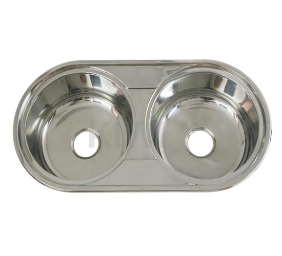9" Depth Top Mount Stainless Steel Double Bowl Sink With Rounded Corners 20