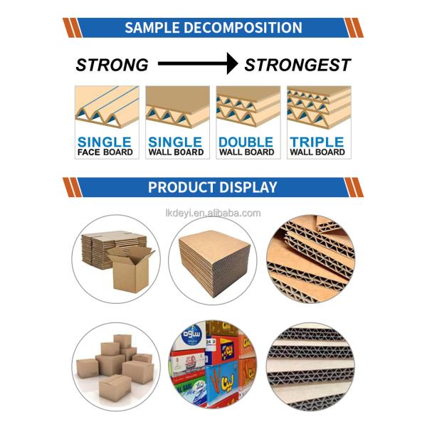 Carton Corrugated Cardboard Making Machine Automatic 3/5/7 Ply Corrugated Sheet Production Line A/B/C/E Flute