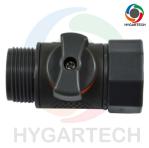 Plastic Garden Ball Valve BSP Male X Female Threaded End 3/4'' Connector For