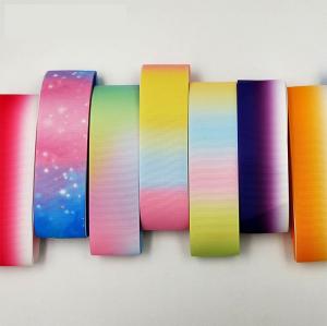 China 50 yards / piece Gift Packing Materials Gradient Effect Polyester Satin Ribbon wholesale