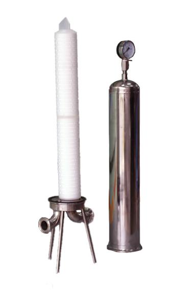 Single stainless cartridge filter housing 0.1 micron 0.2 micron 0.45 micron