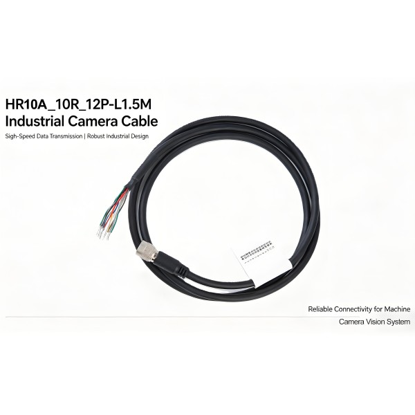 HR10A 12-Pin Circular Connector Industrial Camera Power Trigger Cable Assembly for Machine Vision
