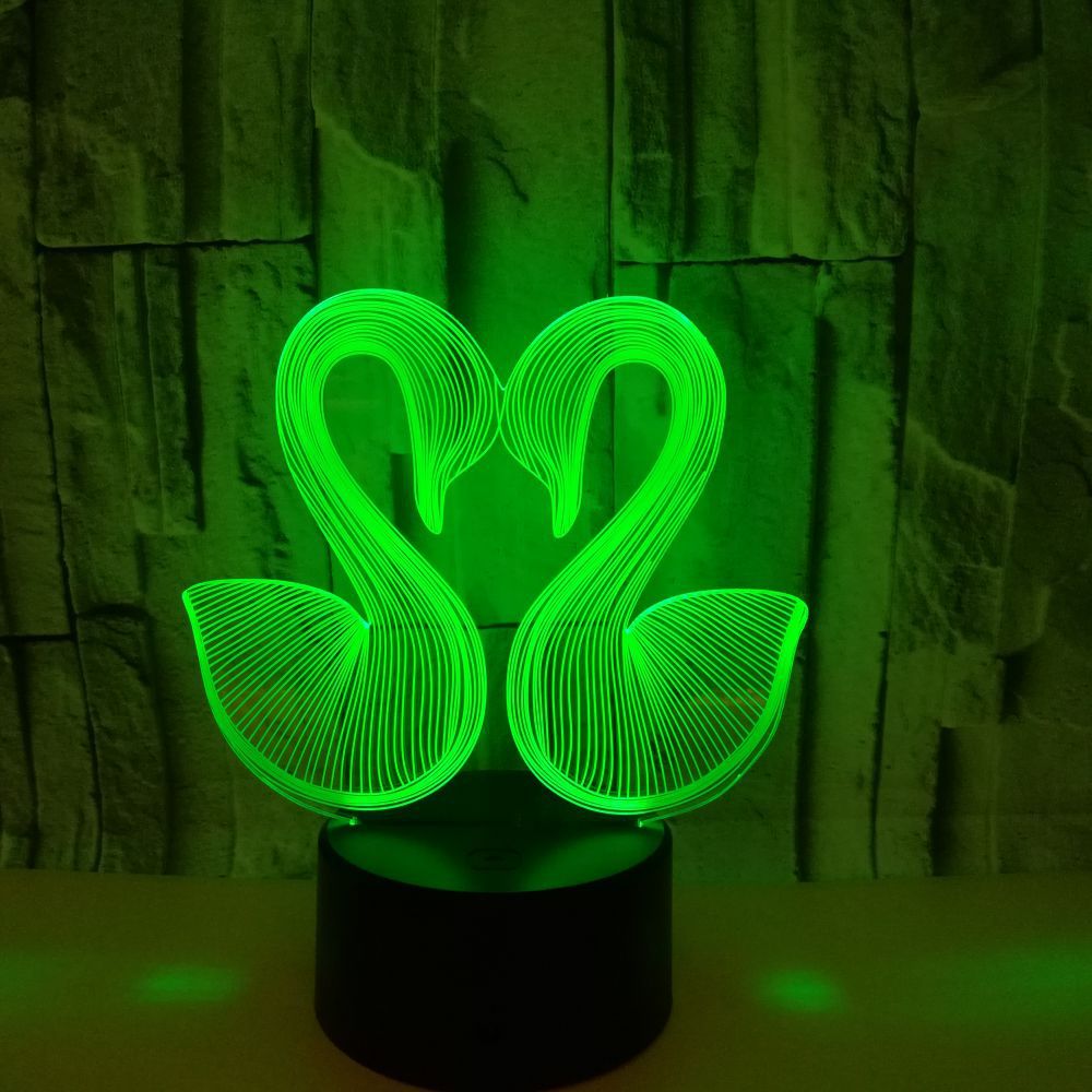 Little Swan custom brand picture 3D Creative Vision Night Light Stereo Table Lamp Hot Desktop Creative 3D Table Lamp