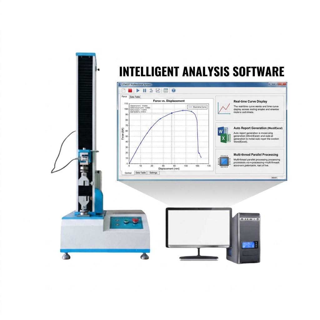 High Precision Servo Motor Single Column Tensile Testing Machine for Rubber Plastic Textile 50kg 100kg 200kg 500kg