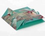 Custom Logo Glossy Spot Uv Pattern Blue Beautiful Packaging Gift Paper Bags