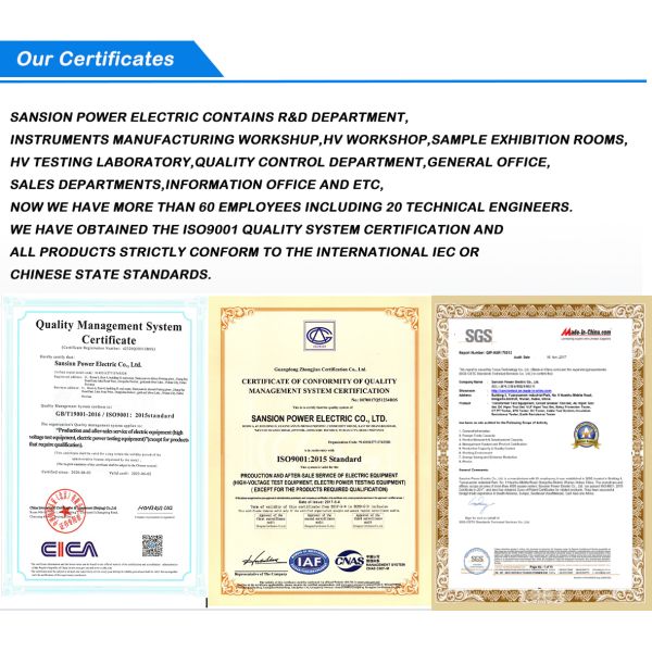 6000kVA 750kV Variable Frequency Series Resonance Hipot Test Device with Computer Control for AC Withstand Voltage Testing