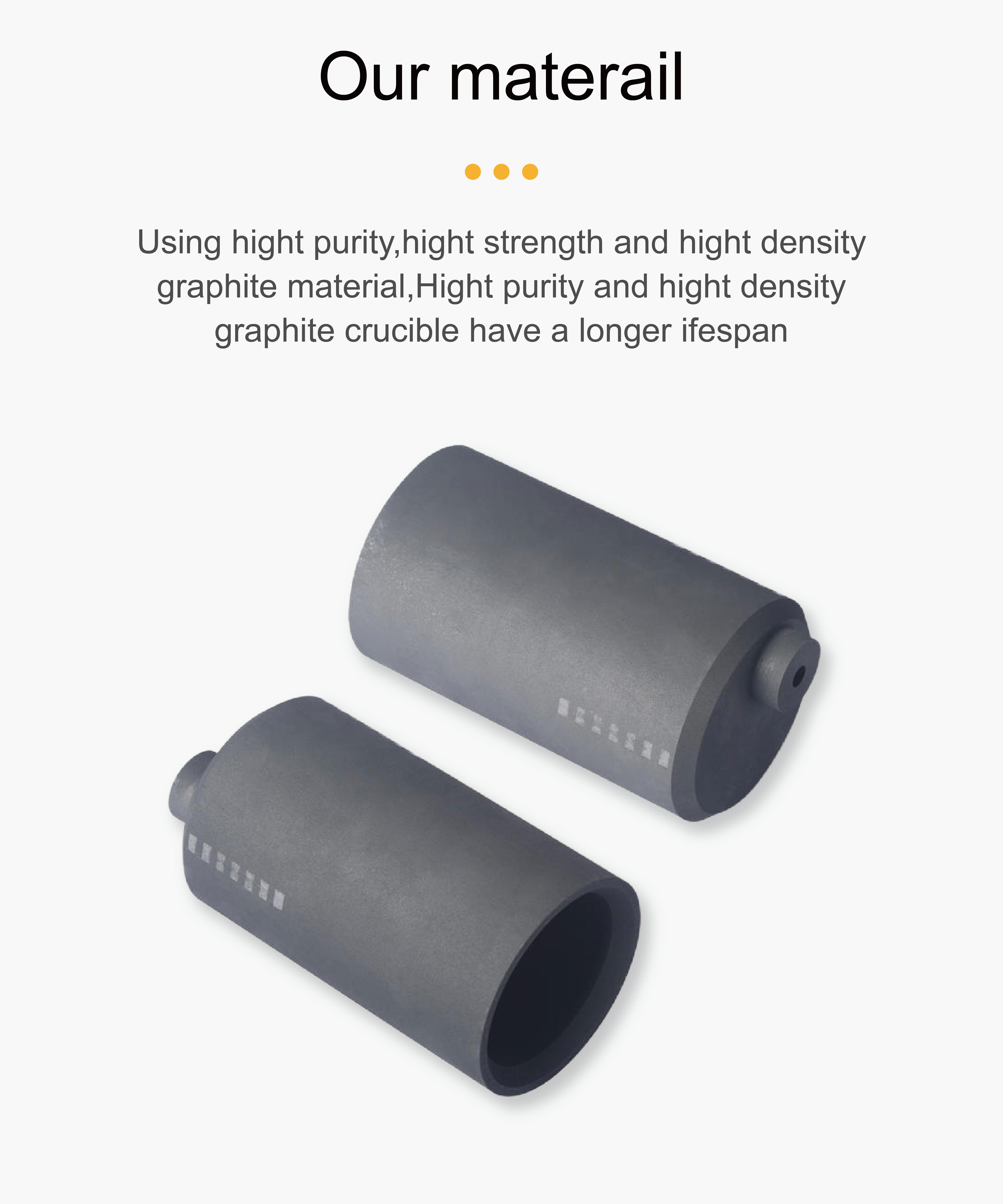 Graphite Casting Crucible & Stopper For VPC066