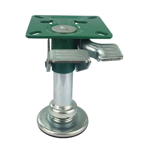 Heavy Duty Green Galvanized Steel Swivel Load Height 148mm Industrial Casters