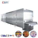 PLC IQF Tunnel Freezer Freezing Machine For Fruits Vegetables Chicken Fish