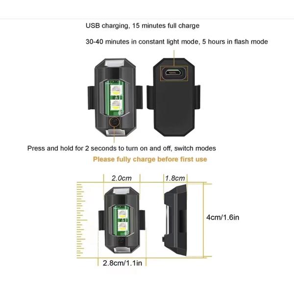 Motorcycle flash aircraft light magnetic suction drone warning light locomotive flash