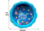 60'' Backyard Inflatable Sprinkler Wading Pool For Kids Water Play And Swimming