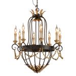 Antique french wrought iron chandelier for Indoor home hotel pendant lights (WH