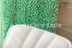 China Green Color Microfiber Small Chenille Fabric Mop Heads Mop Replacement Pads wholesale