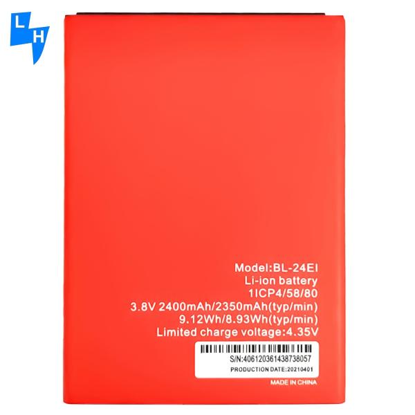 Black BL-24EI 2400mAh Li-Ion Mobile Phone Battery for Itel A46 A44 S13 IT1508