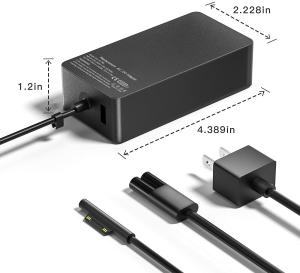 China 390g Microsoft Surface Power Charger 102W 15V 6.33A Surface Book Laptop Charger wholesale