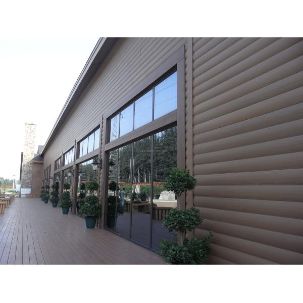 Cover Laminating WPC Weatherboard Cladding Panel for Prefabricated Exterior Wall Facade