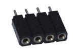 Single Row Straight PCB Female Header Connector Withstand Voltage 500 V
