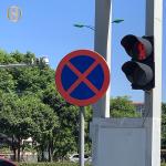 Hot Dip Galvanized 8M RAL Color Q235 Road Sign Pole