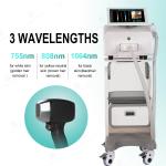 TEC Cooling Diode Hair Removal Laser Machine 3 Wavelengths Hair Removing Laser