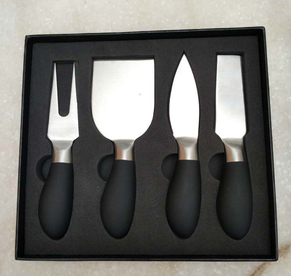 Promotion Product Cheese Knife Set In Black Gift Box For Cheese Tool