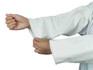 China Anti-Static Type4/5/6 Blue Striped MP Disposable Chemical Coverall With 2-Pieces Elasticated Hood wholesale