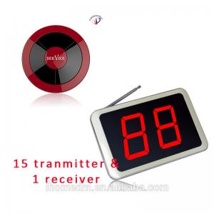 China smart wireless restaurant table call waiter paging system long range receiver pager on sale