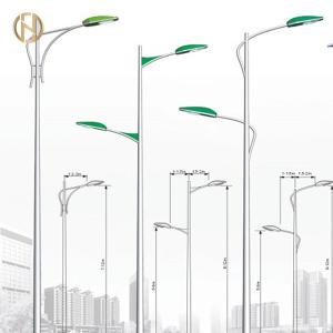 China Outdoor Street Light Pole Q235 Hot Dip Galvanized / Powder Coated Surface wholesale
